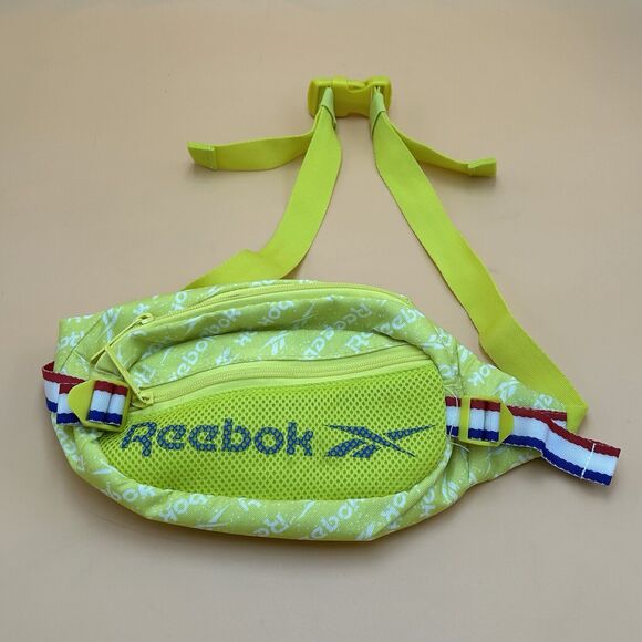 Reebok Fanny Pack ENLITE Yellow Diagonal Adjustable Ventilated 3L 6 X 16 x 3.25 - Picture 1 of 6